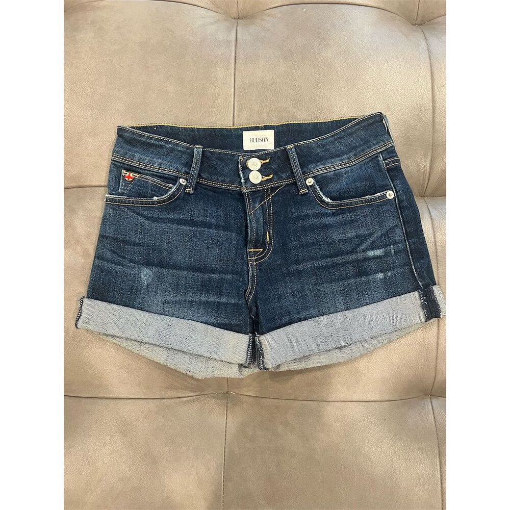 Hudson Croxley Women's Blue Denim Cut-Off Shorts Size 24